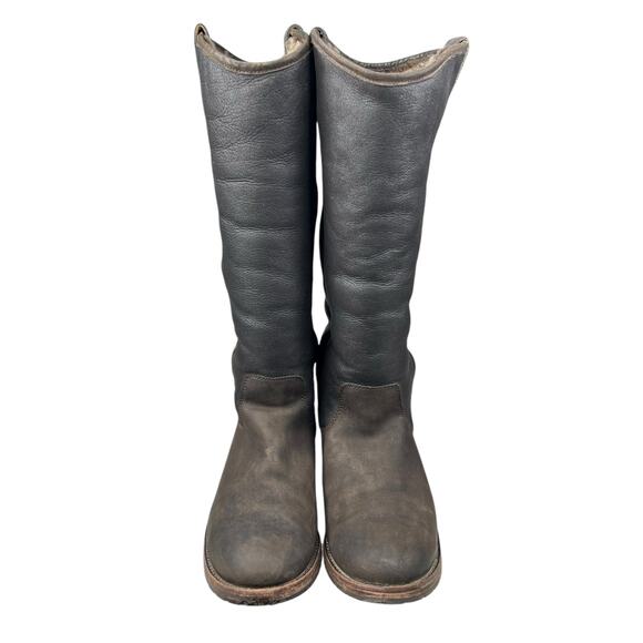 Frye Women’s Melissa Button Shearling Lined Lug Sole Riding Boot Size US 9.5 - Picture 7 of 14